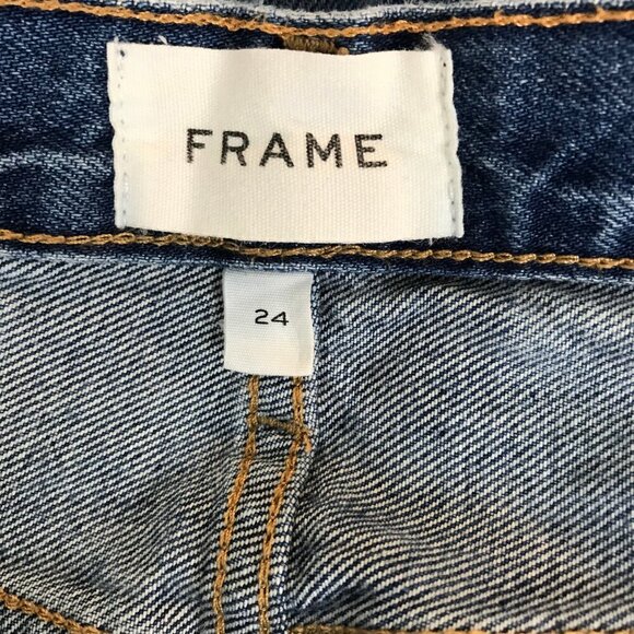 Frame Le Jane Crop High Rise  5 Pocket Zip Up Jeans Size 24 - Picture 8 of 10
